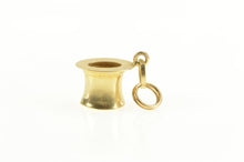 Load image into Gallery viewer, 18K 3D Victorian Dress Squire Top Hat Charm/Pendant Yellow Gold