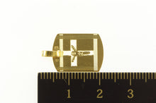 Load image into Gallery viewer, 14K Cross Christian Faith Crucifix Dog Tag Charm/Pendant Yellow Gold