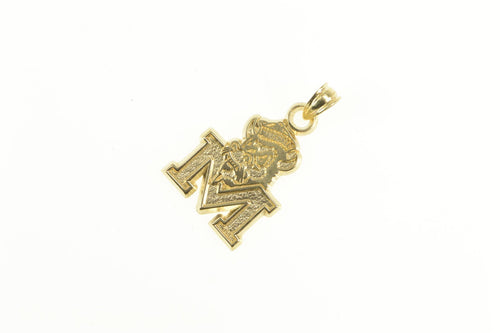 10K Marshall University Thundering Herd Bison Charm/Pendant Yellow Gold