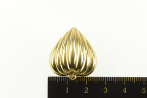 14K Scalloped Puffy Heart Love Symbol Pendant Yellow Gold