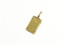 Load image into Gallery viewer, 14K Italian 1g One Gram Gold Bar Mini Ingot Charm/Pendant Yellow Gold