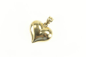 14K Puffy Heart Classic Love Symbol Pendant Yellow Gold