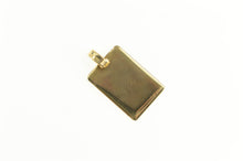 Load image into Gallery viewer, 18K GM Monogram Etched Square Retro Charm/Pendant Yellow Gold