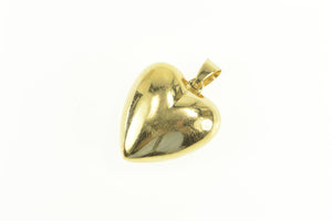 14K Heart Love Symbol Puffy Rounded Romantic Pendant Yellow Gold