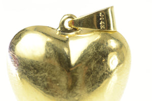 14K Heart Love Symbol Puffy Rounded Romantic Pendant Yellow Gold