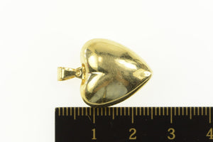 14K Heart Love Symbol Puffy Rounded Romantic Pendant Yellow Gold