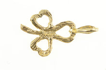 Load image into Gallery viewer, 14K Diamond Cut Clover Shamrock Good Luck Charm/Pendant Yellow Gold