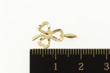 Load image into Gallery viewer, 14K Diamond Cut Clover Shamrock Good Luck Charm/Pendant Yellow Gold