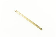 Load image into Gallery viewer, 14K Grooved Design Squared Statement Bar Charm/Pendant Yellow Gold