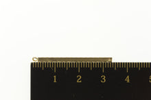 Load image into Gallery viewer, 14K Grooved Design Squared Statement Bar Charm/Pendant Yellow Gold