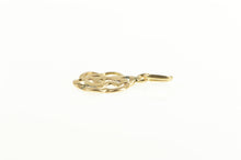 Load image into Gallery viewer, 12K Scalloped Trim Japanese Script Symbol Flower Charm/Pendant Yellow Gold