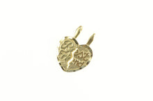 Load image into Gallery viewer, 14K Best Friends Share Heart Friendship Love Charm/Pendant Yellow Gold
