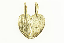 Load image into Gallery viewer, 14K Best Friends Share Heart Friendship Love Charm/Pendant Yellow Gold