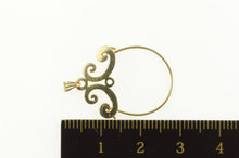 Load image into Gallery viewer, 14K Scroll Swirl Design Charm Holder Loop Pendant Yellow Gold