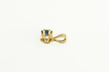 Load image into Gallery viewer, 14K Round Sapphire Solitaire Simple Classic Charm/Pendant Yellow Gold
