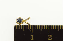 Load image into Gallery viewer, 14K Round Sapphire Solitaire Simple Classic Charm/Pendant Yellow Gold