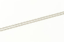Load image into Gallery viewer, 10K 0.9mm Rolling Spiral Chain Twist Link Necklace 18&quot; White Gold