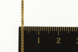 14K 1.3mm Serpentine Chain Flat Wavy Link Necklace 17.25" Yellow Gold