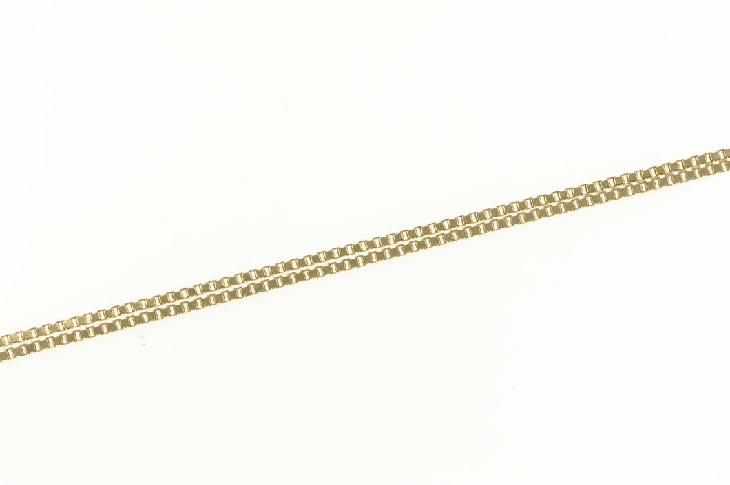 14K 0.9mm Box Chain Square Classic Link Long Necklace 30