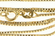 Load image into Gallery viewer, 14K 0.9mm Box Chain Square Classic Link Long Necklace 30&quot; Yellow Gold