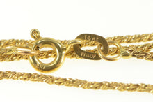 Load image into Gallery viewer, 14K 1.3mm Woven Rope Twist Chain Spiral Link Necklace 16&quot; Yellow Gold