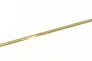 14K 0.6mm Square Chain Retro Classic Box Link Necklace 21.5" Yellow Gold
