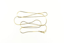 Load image into Gallery viewer, 14K 0.6mm Square Chain Retro Classic Box Link Necklace 21.5&quot; Yellow Gold