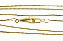 Load image into Gallery viewer, 14K 0.6mm Square Chain Retro Classic Box Link Necklace 21.5&quot; Yellow Gold
