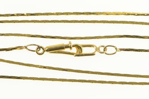 14K 0.6mm Square Chain Retro Classic Box Link Necklace 21.5" Yellow Gold