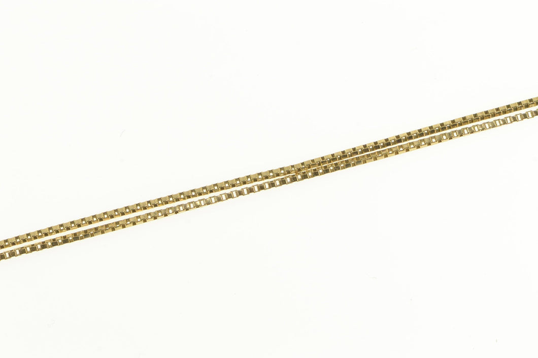 14K 0.7mm Box Link Classic Square Long Chain Necklace 24.5