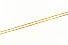 Load image into Gallery viewer, 14K 0.7mm Square Link Classic Chain Box Necklace 17.75&quot; Yellow Gold