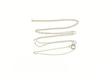Load image into Gallery viewer, 10K 0.6mm Classic Simple Rolling Cable Twist Chain Necklace 18&quot; White Gold