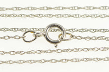 Load image into Gallery viewer, 10K 0.6mm Classic Simple Rolling Cable Twist Chain Necklace 18&quot; White Gold