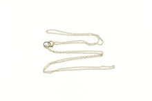 Load image into Gallery viewer, 10K 1.0mm Cable Rolling Twist Link Chain Necklace 17&quot; White Gold
