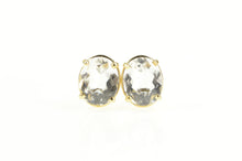 Load image into Gallery viewer, 14K Oval Solitaire Classic Simple Stud Earrings Yellow Gold