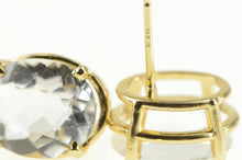 Load image into Gallery viewer, 14K Oval Solitaire Classic Simple Stud Earrings Yellow Gold