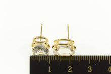 Load image into Gallery viewer, 14K Oval Solitaire Classic Simple Stud Earrings Yellow Gold