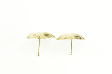Load image into Gallery viewer, 14K Scallop Sea Shell Beach Ocean Motif Stud Earrings Yellow Gold