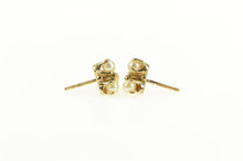 Load image into Gallery viewer, 14K Victorian Pearl Ornate Clover Screw Back Stud Earrings Yellow Gold