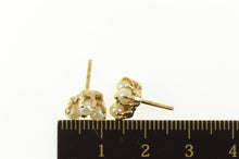 Load image into Gallery viewer, 14K Victorian Pearl Ornate Clover Screw Back Stud Earrings Yellow Gold