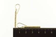 Load image into Gallery viewer, 14K Diamond Cut Round Bar Pillar Dangle Hook Earrings Yellow Gold