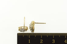 Load image into Gallery viewer, 10K Marquise Diamond Cluster Classic Stud Earrings Yellow Gold