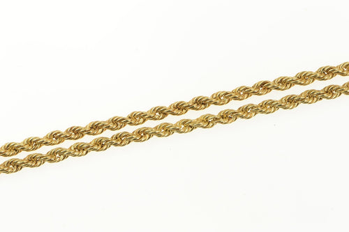 14K 2.5mm Rope Chain Rolling Twist Link Necklace 18