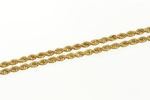 14K 2.5mm Rope Chain Rolling Twist Link Necklace 18" Yellow Gold