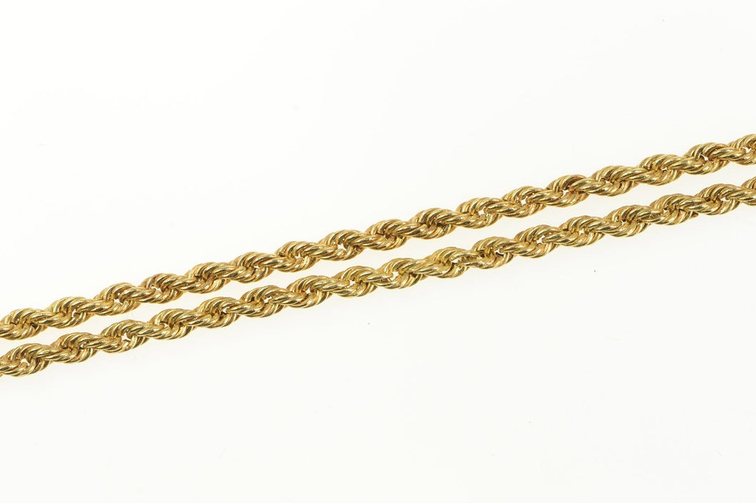14K 2.5mm Rope Chain Rolling Twist Link Necklace 18