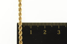 Load image into Gallery viewer, 14K 2.5mm Rope Chain Rolling Twist Link Necklace 18&quot; Yellow Gold