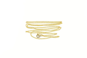 10K 1.1mm Curb Link Classic Plain Chain Necklace 18.5" Yellow Gold