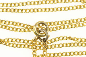 10K 1.1mm Curb Link Classic Plain Chain Necklace 18.5" Yellow Gold
