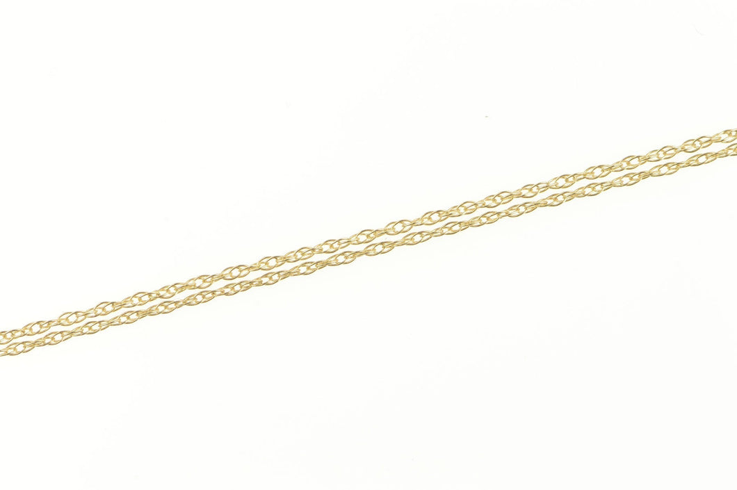 10K 0.7mm Twist Rolling Curb Chain Spiral Link Necklace 17.75