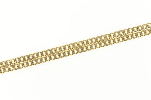 14K 1.8mm Curb Link Classic Simple Chain Necklace 15.5